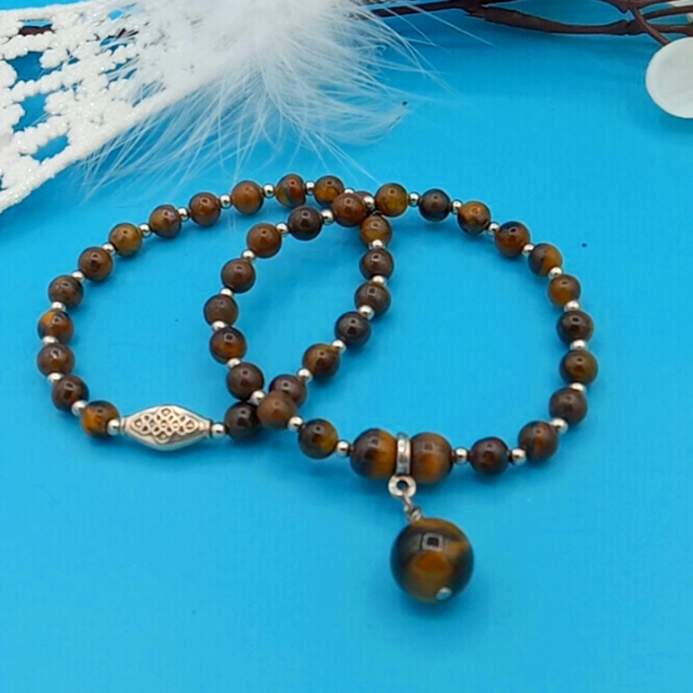 Tigers eye stretch bracelet (2) handmade